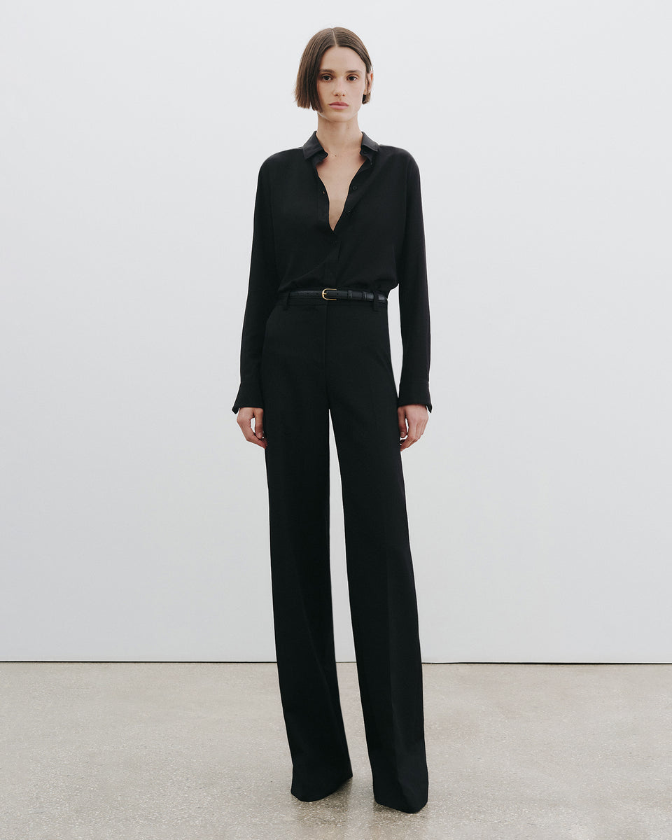 RIVERS WOOL PANT IN BLACK