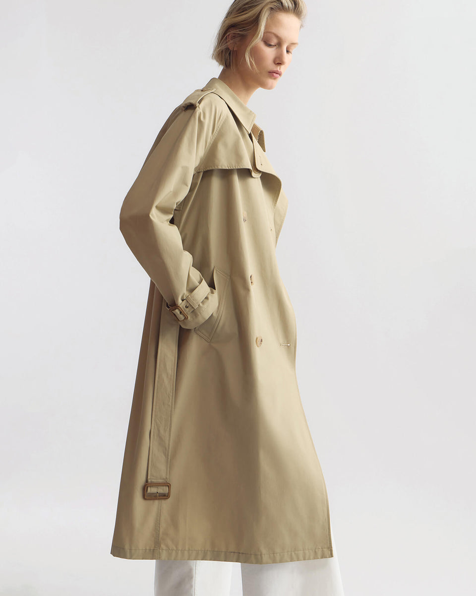TANNER TRENCH COAT IN KHAKI