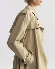 TANNER TRENCH COAT IN KHAKI