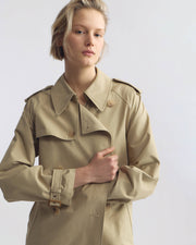 TANNER TRENCH COAT IN KHAKI