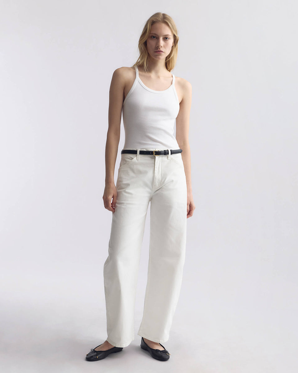 TRIBECA COTTON PANT IN WHITE