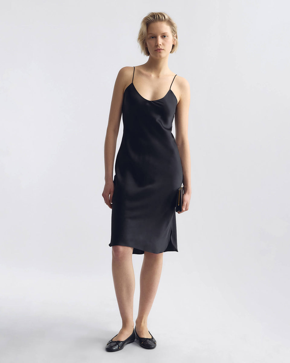CAMI SILK DRESS | Women's Adjustable Shoulder Straps And Raw Hem | Nili Lotan CAMI SILK DRESS | Women's Adjustable Shoulder Straps And Raw Hem | Nili Lotan