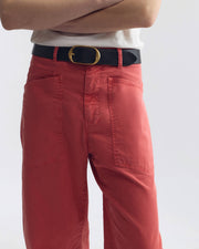 SHON COTTON PANT IN VINTAGE WASHED - FADED RED