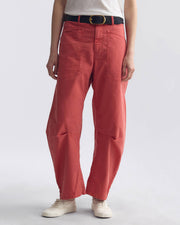 SHON COTTON PANT IN VINTAGE WASHED - FADED RED