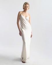 CAMI SILK GOWN IN IVORY