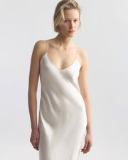 CAMI SILK GOWN IN IVORY