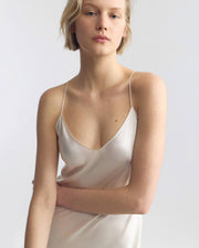CAMI SILK GOWN IN IVORY
