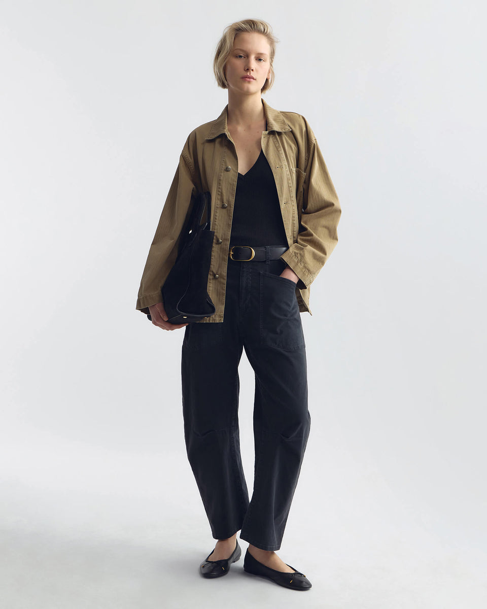 SHON COTTON PANT IN CARBON