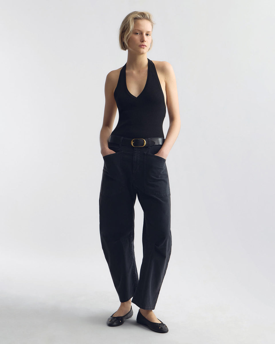 SHON COTTON PANT IN CARBON