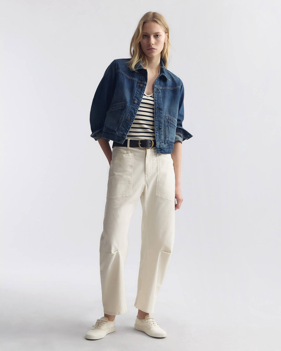 SHON COTTON PANT IN STONE