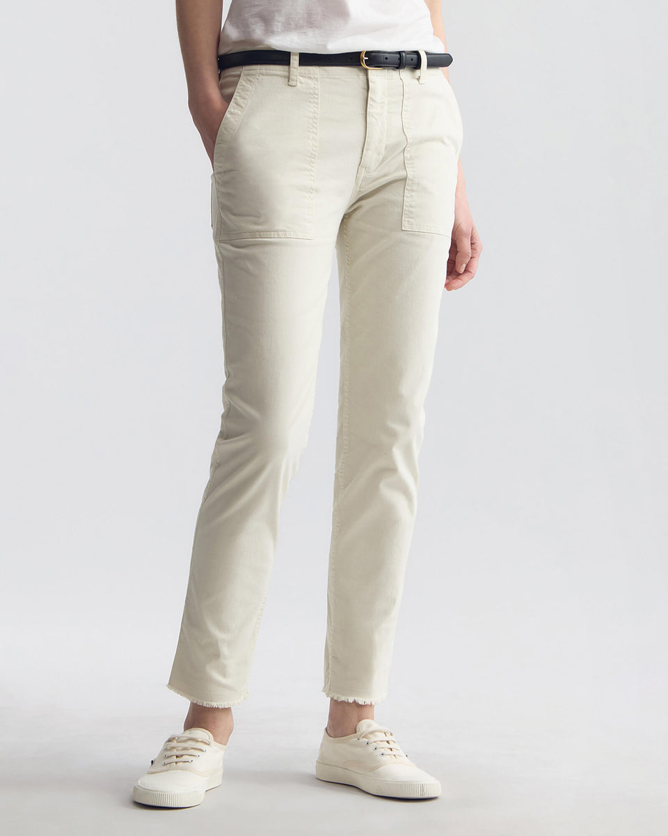 JENNA COTTON PANT IN STONE