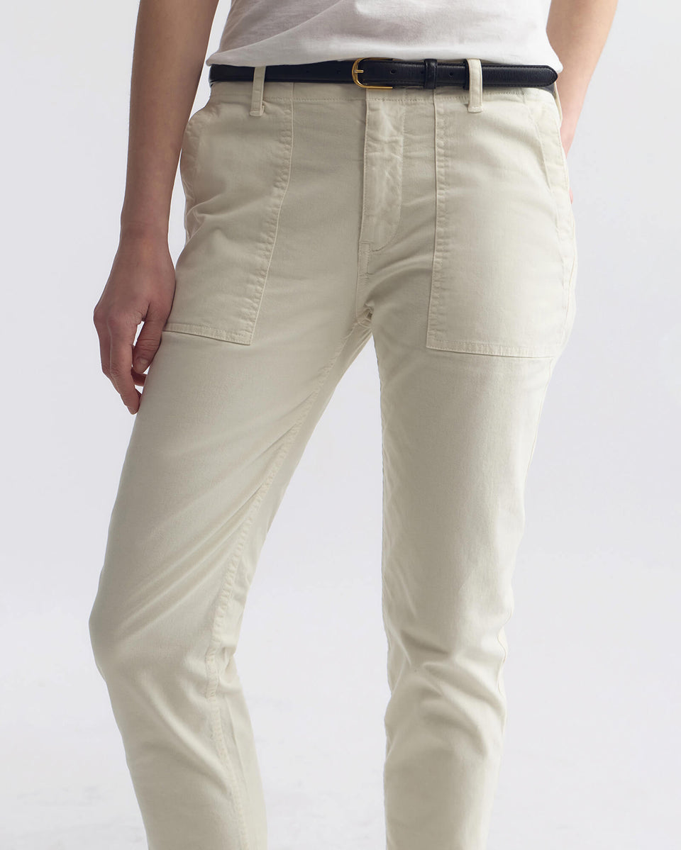 JENNA COTTON PANT IN STONE