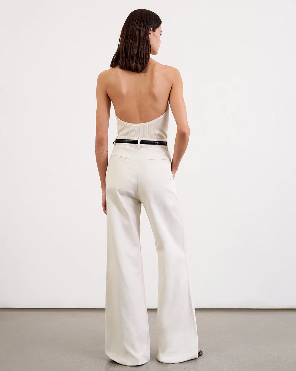 IVEY SILK HALTER IN IVORY