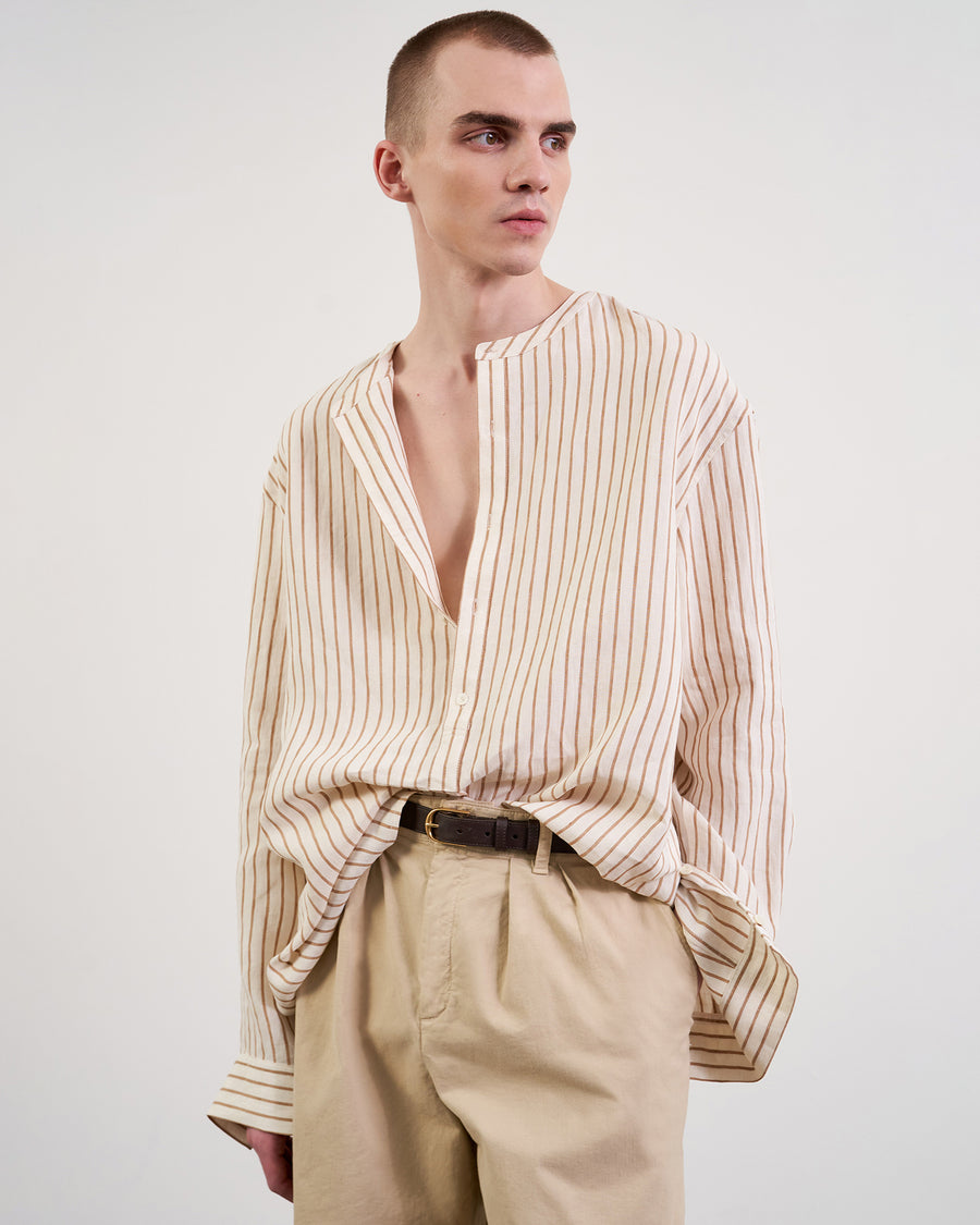 IVORY KHAKI STRIPE