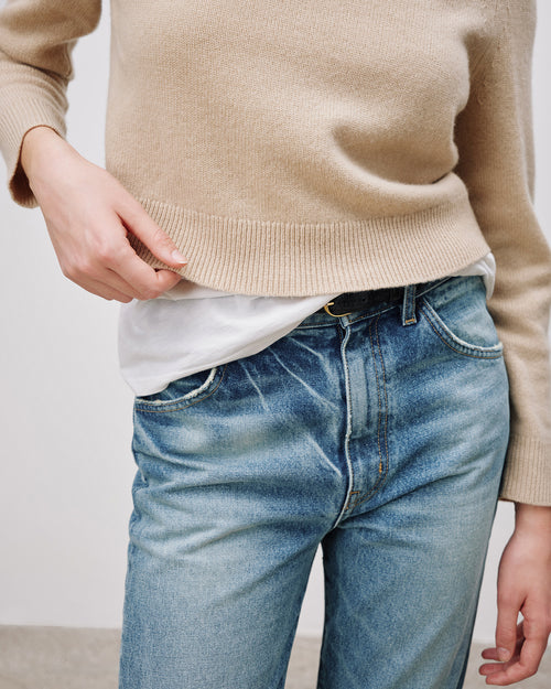 VENUS CASHMERE SWEATER IN TAUPE