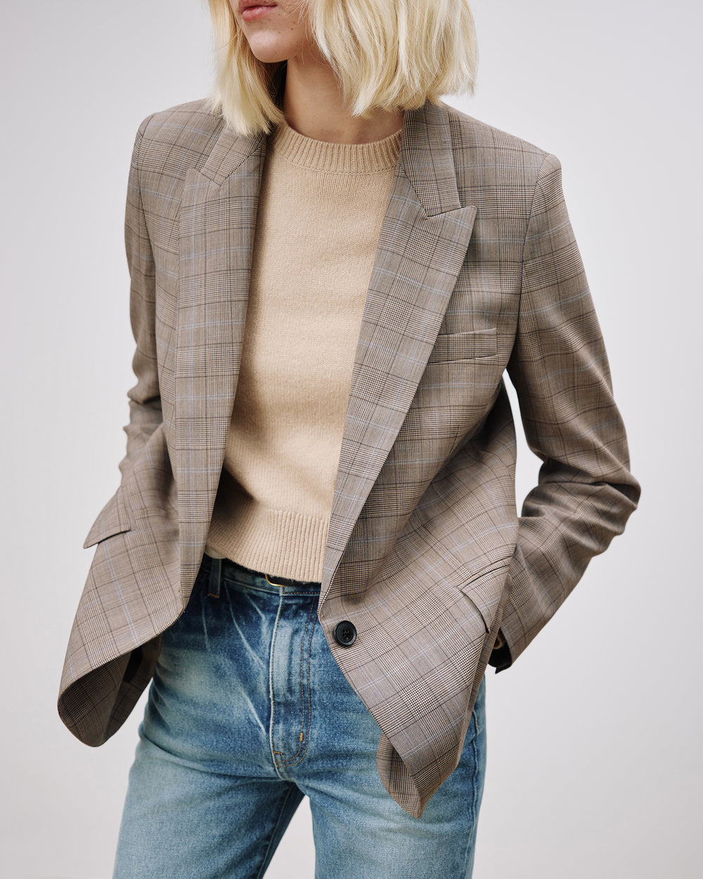 VENUS CASHMERE SWEATER IN TAUPE