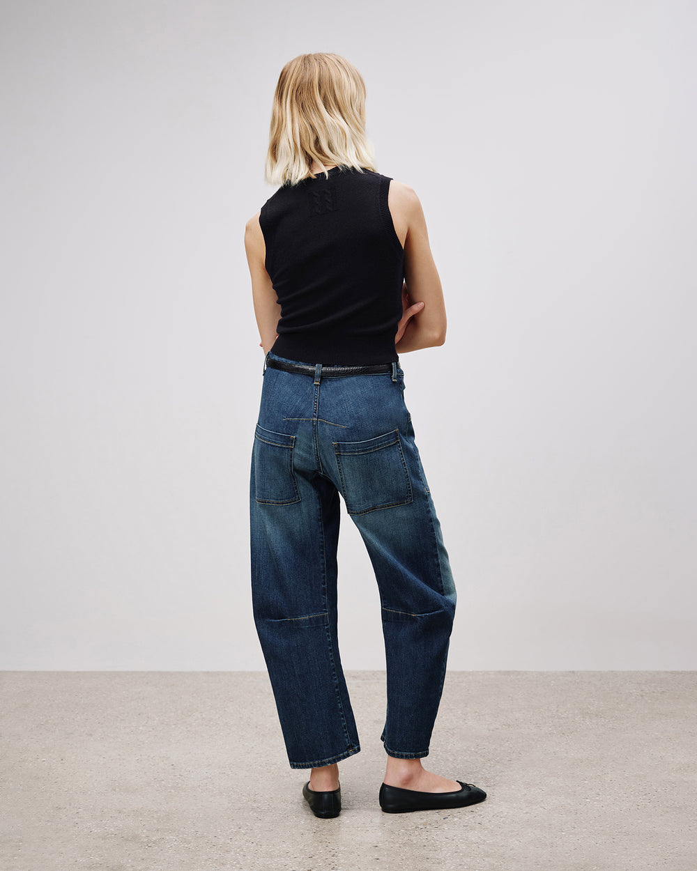 MAY CASHMERE TANK IN DARK NAVY