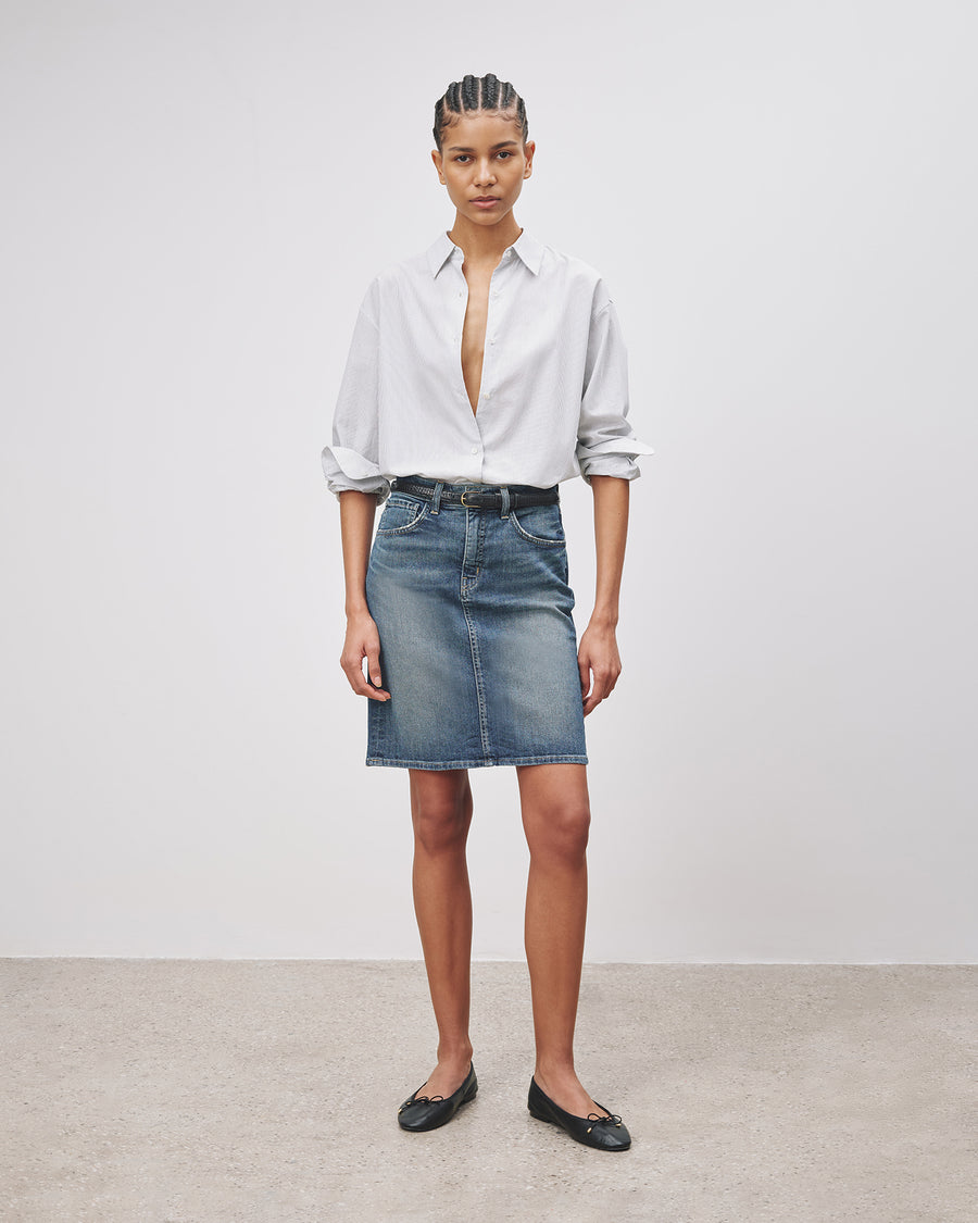 BeMe - Plus Size - Womens Skirts - Pull On Stretch Denim Skirt - Mid Wash |  Catch.com.au