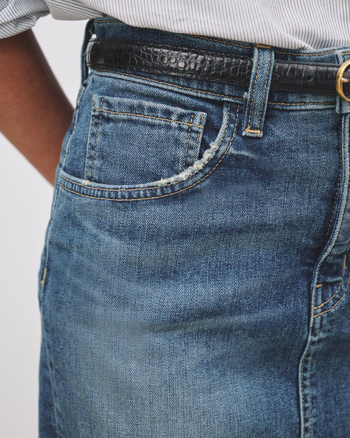 MICAH DENIM SKIRT IN CLASSIC WASH