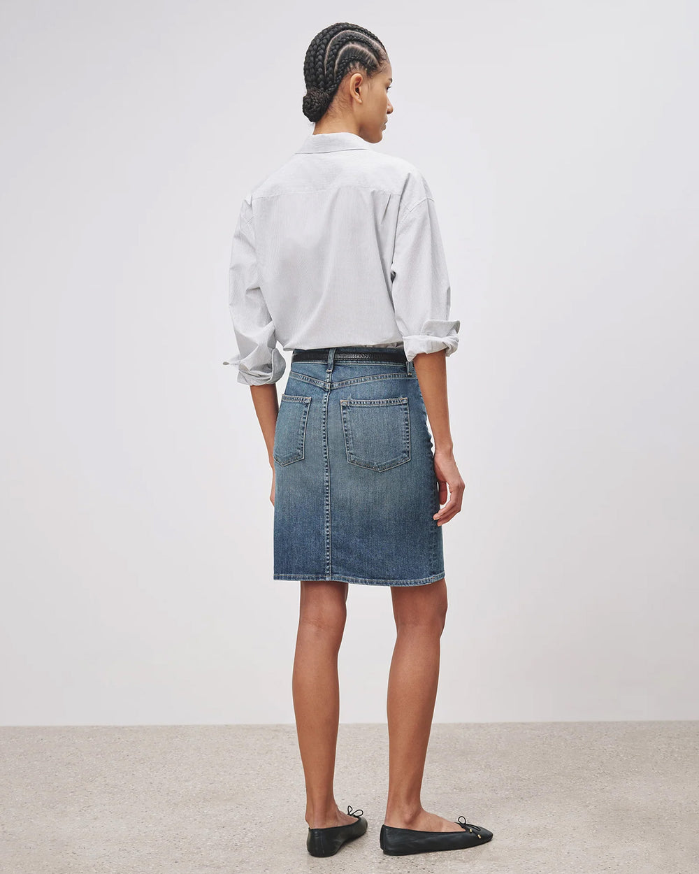 MICAH DENIM SKIRT IN CLASSIC WASH