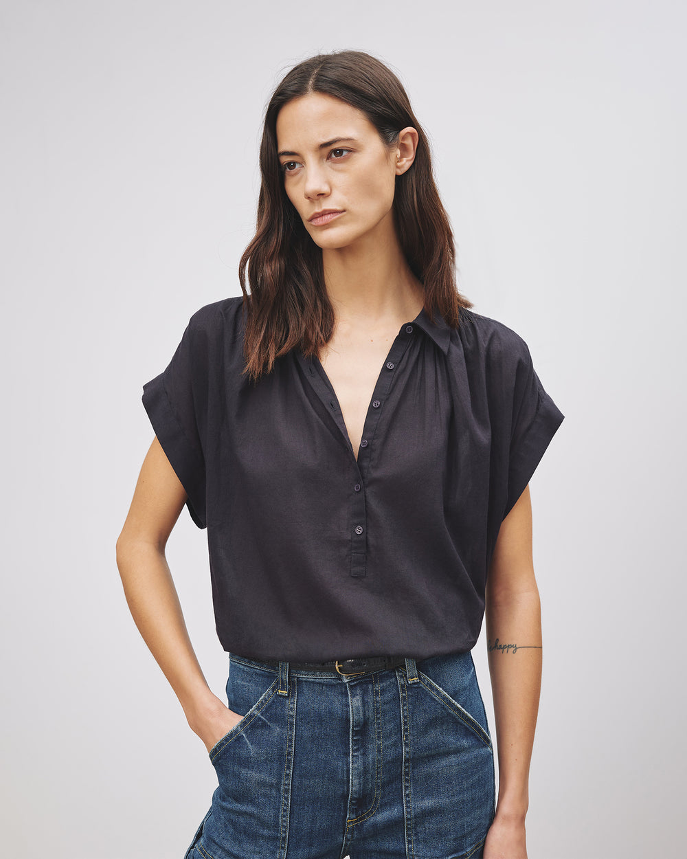 NORMANDY BLOUSE IN MIDNIGHT