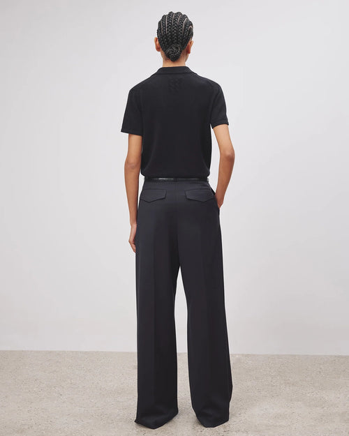 MILOS CASHMERE POLO IN DARK NAVY