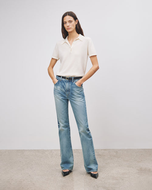 MILOS CASHMERE POLO IN IVORY