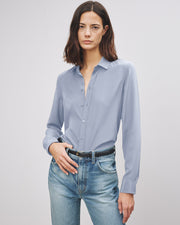 GAIA SILK SHIRT IN VINTAGE BLUE
