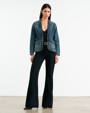 ELTON DENIM BLAZER IN SIMON WASH