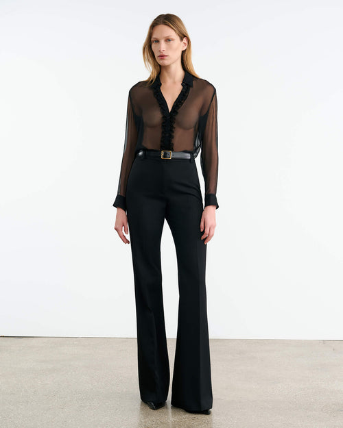 KRIS SILK SHIRT IN BLACK