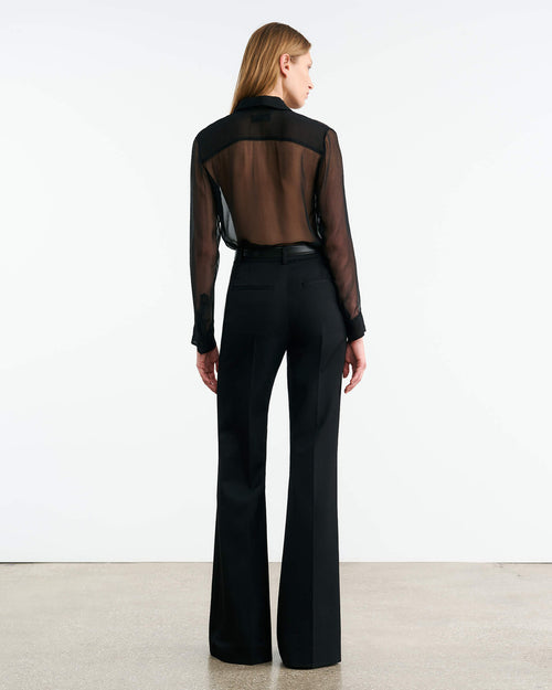 KRIS SILK SHIRT IN BLACK