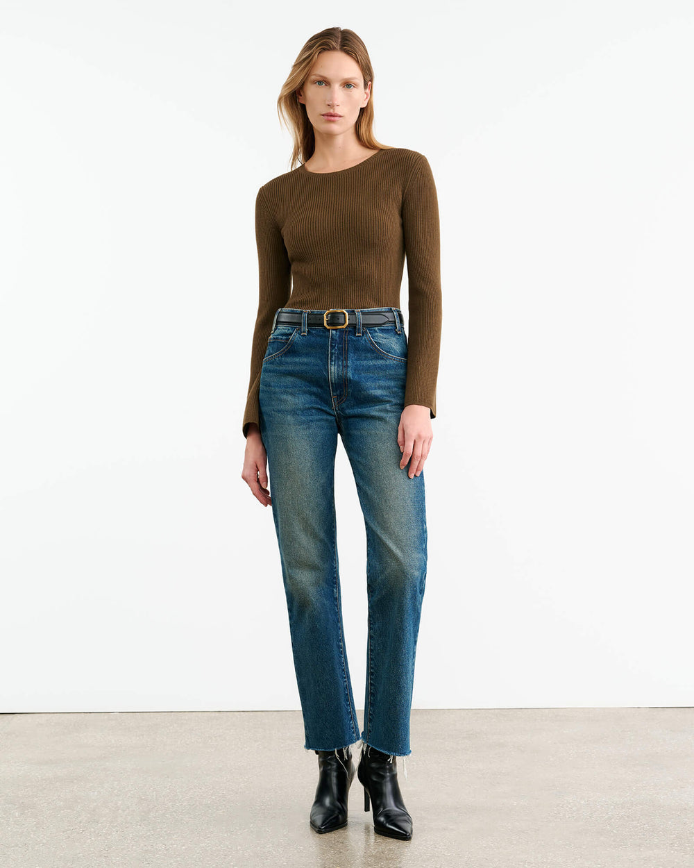 PRESLEY SWEATER IN KHAKI GREEN