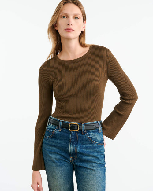 PRESLEY SWEATER IN KHAKI GREEN