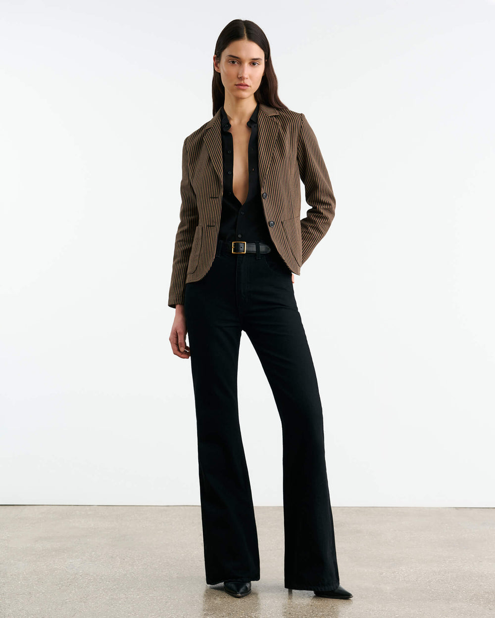 TOWNES BLAZER IN VINTAGE RAILROAD STRIPE