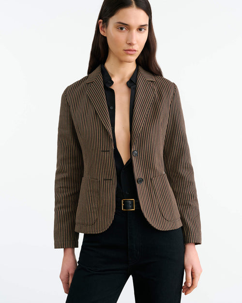 TOWNES BLAZER IN VINTAGE RAILROAD STRIPE