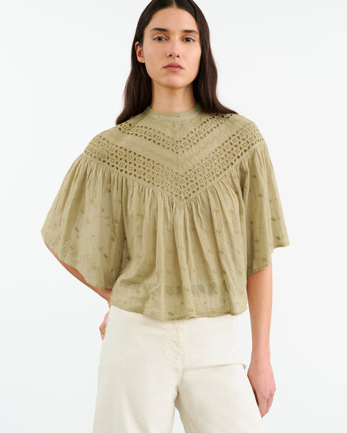 MIKKI BLOUSE IN SAFARI KHAKI