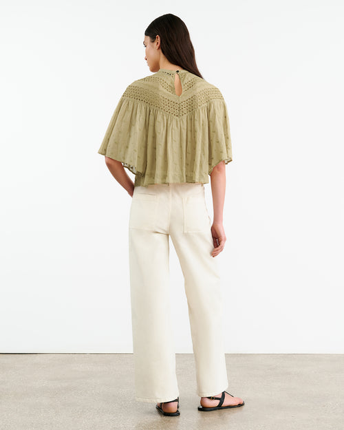 MIKKI BLOUSE IN SAFARI KHAKI