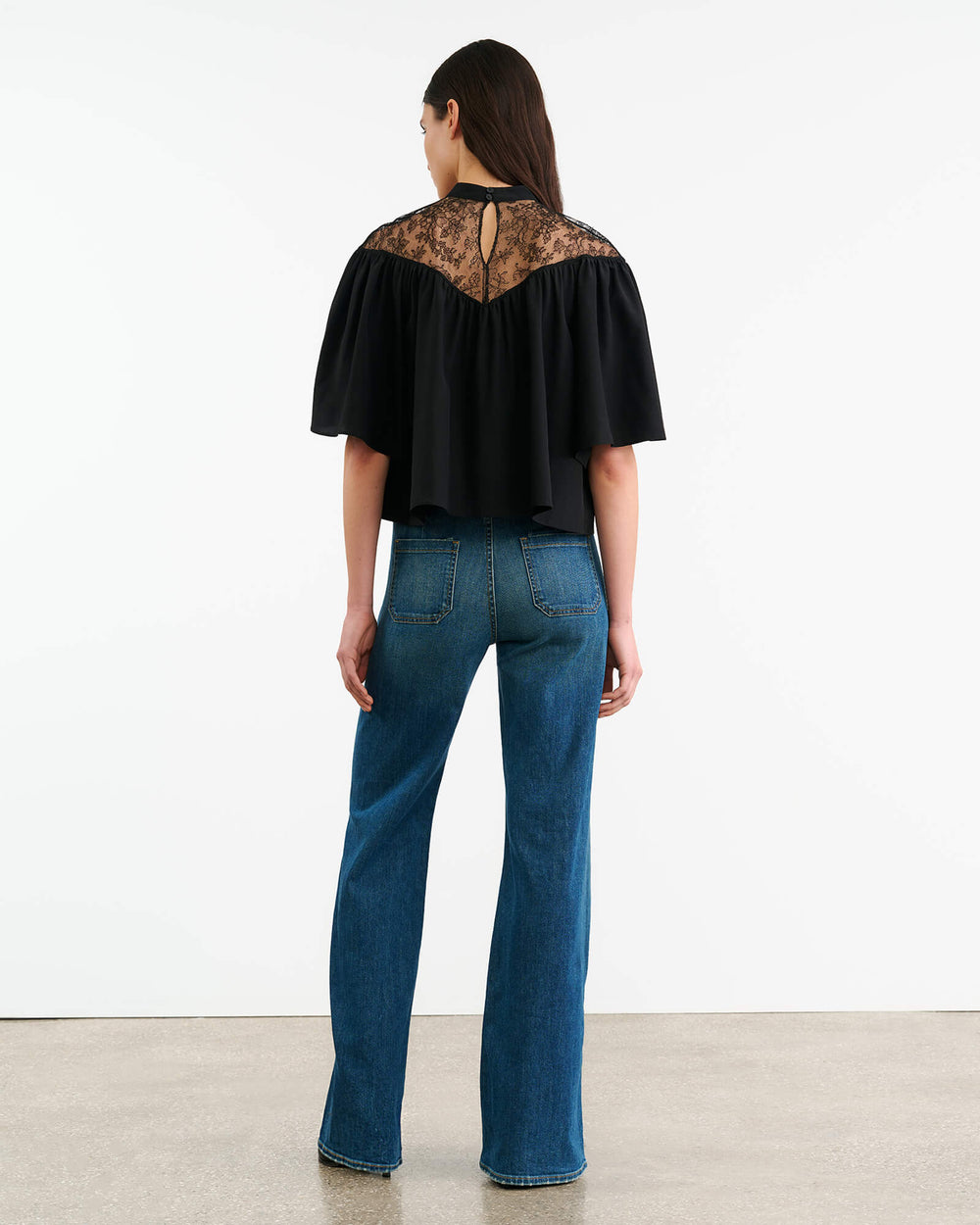 LUCIE SILK BLOUSE IN BLACK