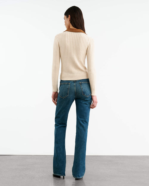 JUANA SWEATER IN OFF WHITE/FAWN