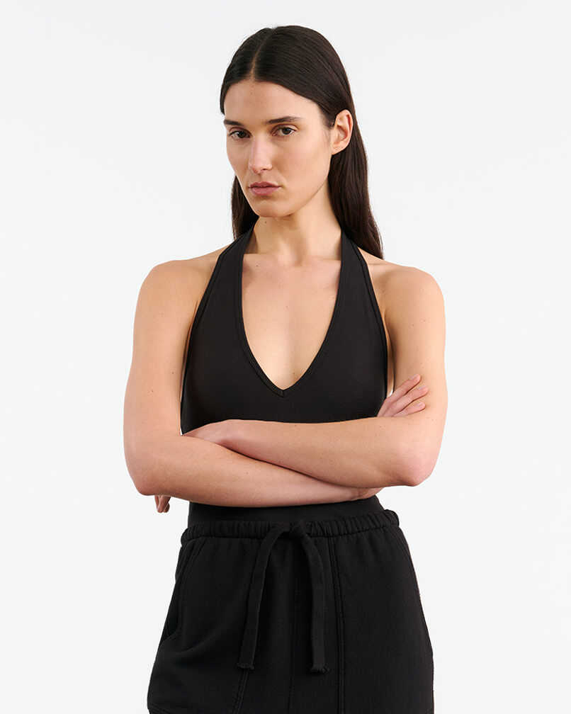 BRITT HALTER TOP IN BLACK