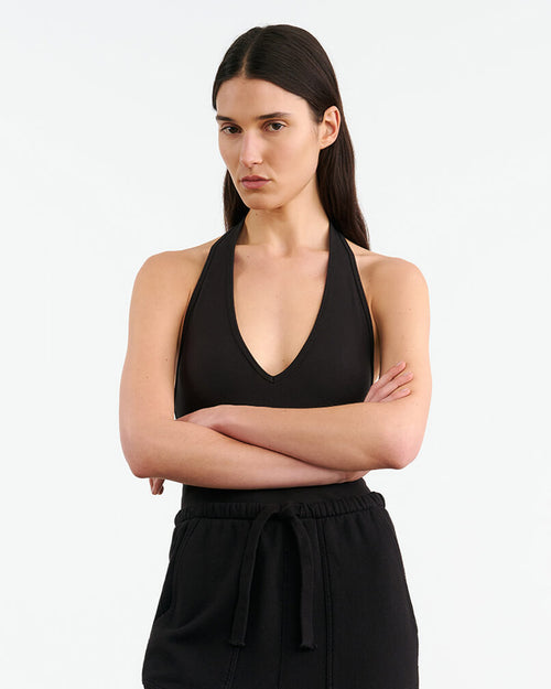 BRITT HALTER TOP IN BLACK