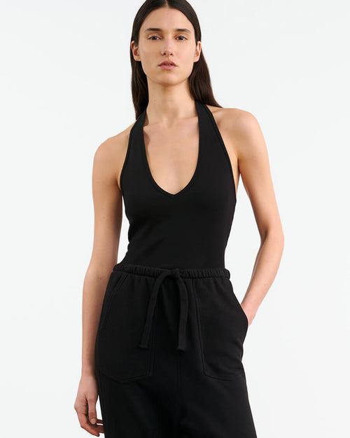 BRITT HALTER TOP IN BLACK