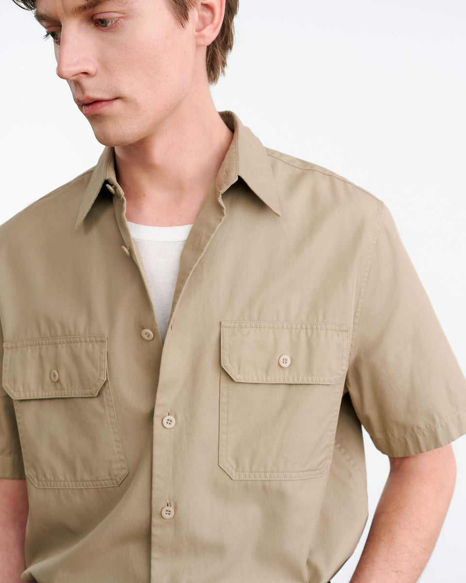 ALVARO SHIRT IN TAUPE GREY