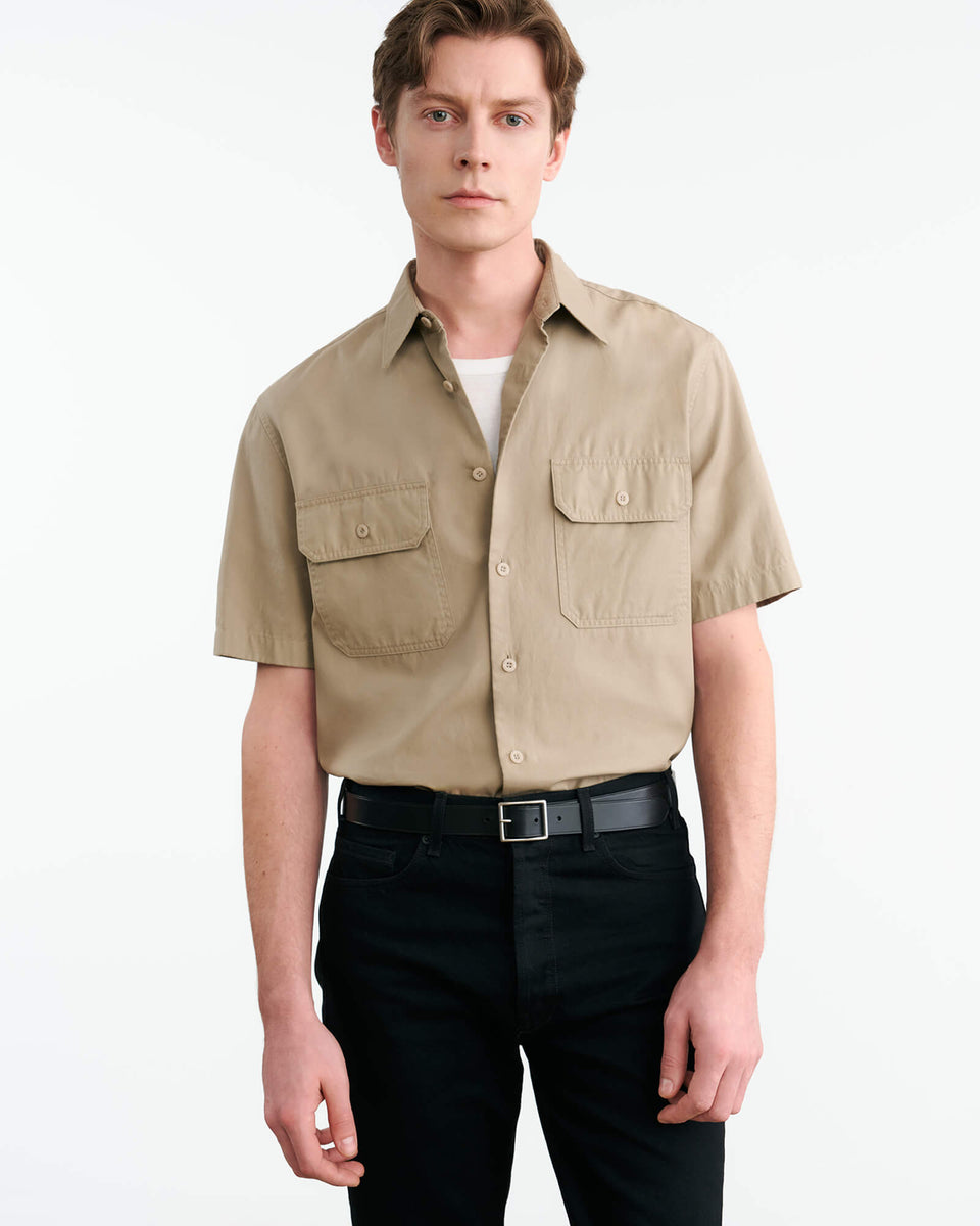 ALVARO SHIRT IN TAUPE GREY