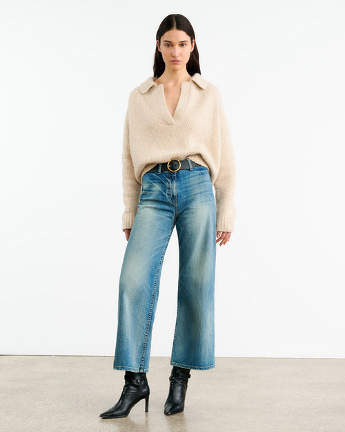 CALLEN SWEATER IN BEIGE MELANGE