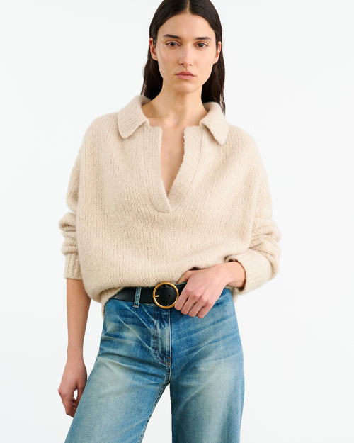 CALLEN SWEATER IN BEIGE MELANGE
