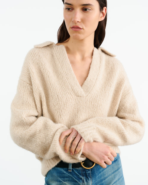 CALLEN SWEATER IN BEIGE MELANGE