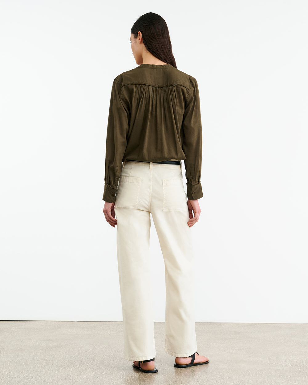 CLARYS TOP IN OLIVE GREEN