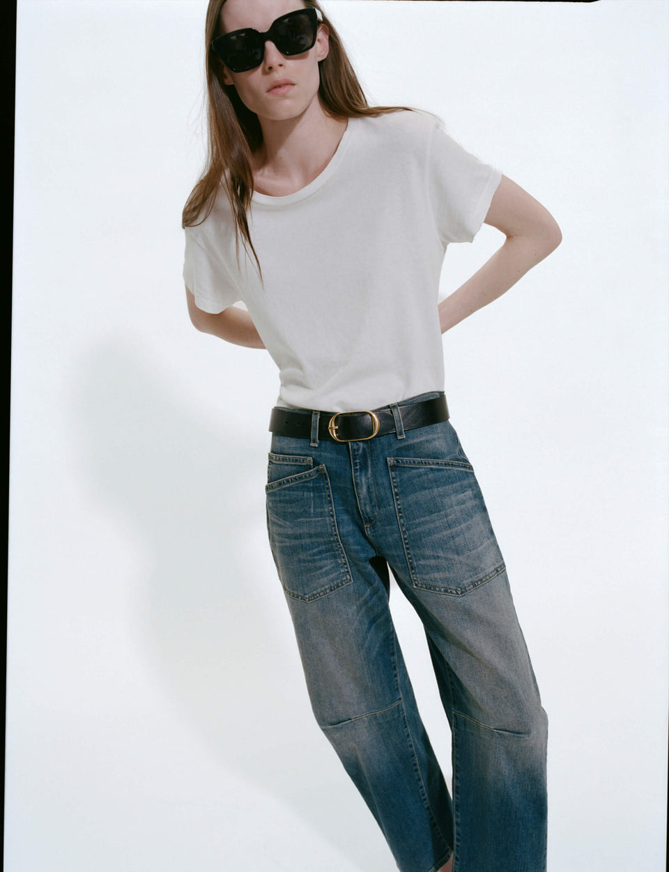 goggles jeans SHON JEAN | Women's Mid Rise Stretch Barrel Jean