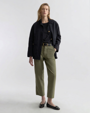EARL COTTON PANT IN OLIVE FATIGUE